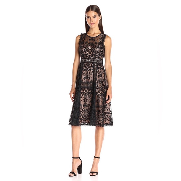 Nanette Lepore Black Lovely Lace Cocktail Dress